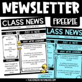 Free Weekly Monthly Class Newsletter Template for Spring