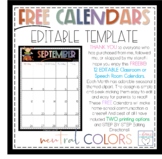 FREE Editable Classroom Calendars Template | Neutrals Edition