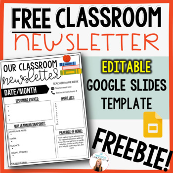 Free Newsletter Template Teaching Resources Tpt