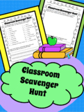 FREE Editable Classroom Scavenger Hunt