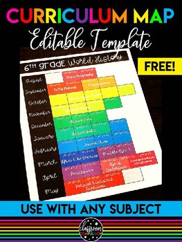 Preview of FREE Editable Curriculum Map Template