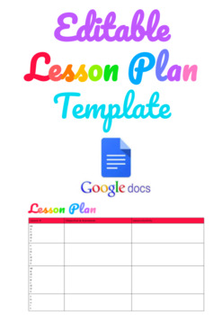 Preview of FREE Editable Digital Lesson Planner