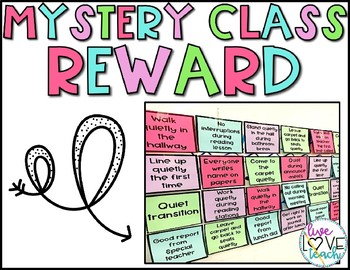 Preview of FREE! Editable Mystery Class Reward Positive Behavior System