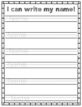 free editable name tracing page by kindly k teachers pay teachers