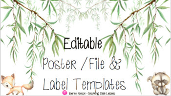 Preview of FREE Editable Poster / File & Label Templates