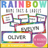 FREE Editable Rainbow Name Tags & Labels / Desk Name Plate