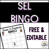 FREE Editable SEL Bingo Card (Distance Learning in SPED)