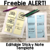 FREE Editable Sticky Note Template