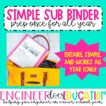 Preview of FREE Editable Sub Binder Pages: Simplify with one time setup!