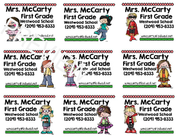 FREE Editable Teacher Contact Cards by 1stgradefireworks | TpT