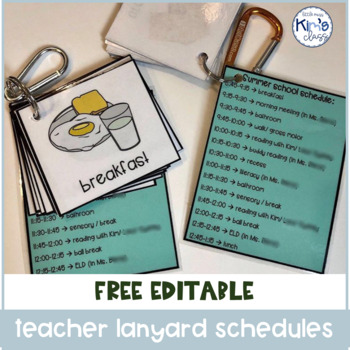 FREE Lanyard Class List or Schedule - Printable Editable Roster ID