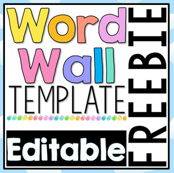 Preview of FREE Editable Word Wall Template