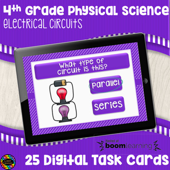 Preview of FREE Electrical Circuits Digital Science Task Cards Distance Learning Boom Cards
