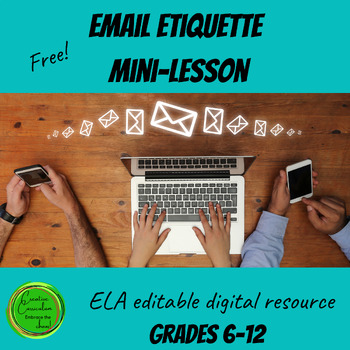 Preview of FREE Email Etiquette Mini- Lesson For MS/HS Students