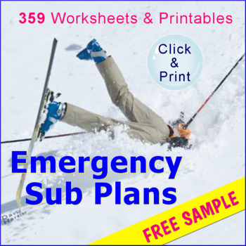Preview of FREE - Emergency Sub Plan (4th, 5th, 6th Grade)