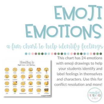 Preview of FREE Emoji Emotions Chart