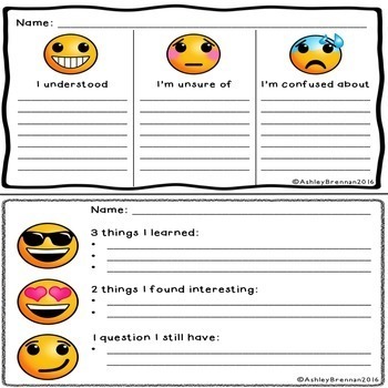 FREE Emotion Exit Tickets - Formative assessments in DIGITAL and PAPER ...