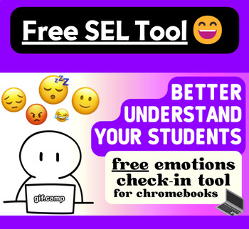 Preview of FREE Emotions/Feelings Check-in Tool for Chromebooks! (SEL Tool)