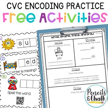 Preview of FREE Spelling CVC Words Practice | Science of Reading Aligned