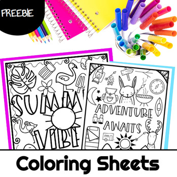 Preview of FREE End of Year Coloring Sheets - Morning Work - Teacher Appreciation Week