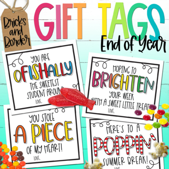 Preview of FREE End of the Year GIFT TAGS for Distance Learning