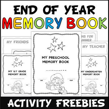 FREE End of the Year Memory Book | preschool, kindergarten, 1st and 2nd ...