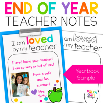 Preview of FREE End of the Year Teacher Letter Template
