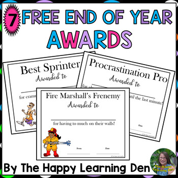 Preview of FREE End of the Year Teacher and Staff Awards