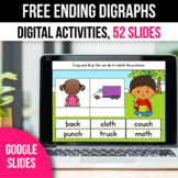 FREE Ending Digraphs Activities Digital Phonics Google Cla