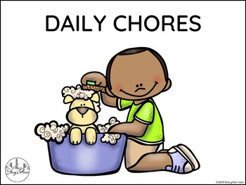 Preview of English Daily Chores Posters
