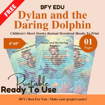 Preview of FREE English Short Story for Kids : Dylan and the Daring Dolphin