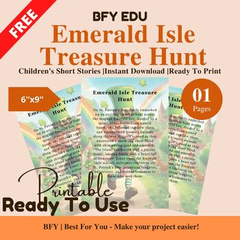 Preview of FREE English Short Story for Kids : Emerald Isle Treasure Hunt