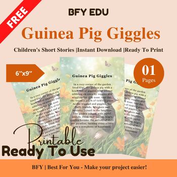 Preview of FREE English Short Story for Kids : Guinea Pig Giggles