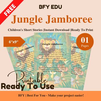 Preview of FREE English Short Story for Kids : Jungle Jamboree