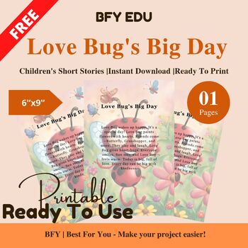Preview of FREE English Short Story for Kids : Love Bug's Big Day