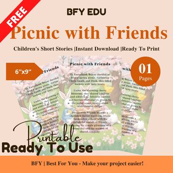 Preview of FREE English Short Story for Kids : Picnic with Friends