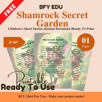 Preview of FREE English Short Story for Kids : Shamrock Secret Garden