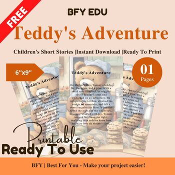 Preview of FREE English Short Story for Kids : Teddy's Adventure