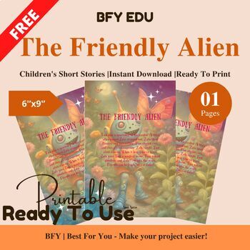 Preview of FREE English Short Story for Kids : The Friendly Alien
