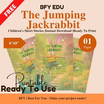 Preview of FREE English Short Story for Kids : The Jumping Jackrabbit