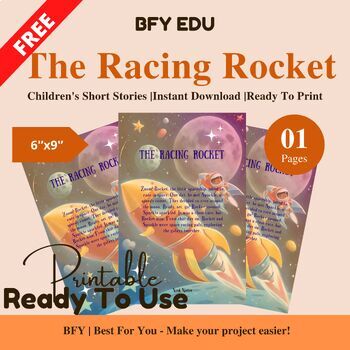 Preview of FREE English Short Story for Kids : The Racing Rocket