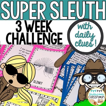 Preview of FREE! Enrichment Activity: Super Sleuth Daily Clue Challenge