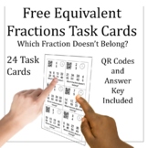 FREE Equivalent Fractions Task Cards
