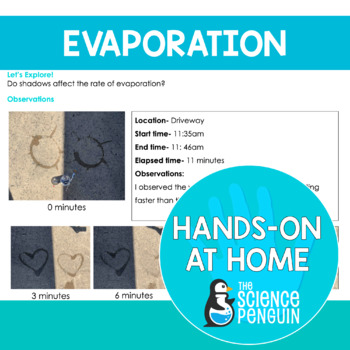 Preview of FREE Evaporation in the Water Cycle {Hands-on at Home}