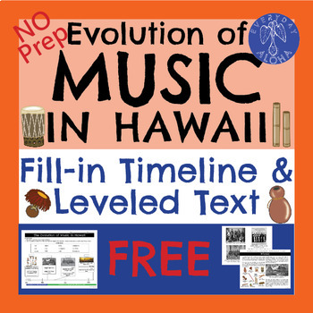 Preview of FREE! Evolution of Music in Hawaii: Fill-in Timeline SS.4.1.1