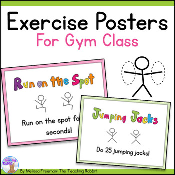 Preview of FREE Exercise Posters for Gym Class