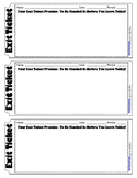 FREE Exit Ticket Template