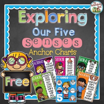 Preview of FREE Five Senses Anchor Charts