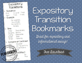 FREE Explanatory/Expository or Informational Transition Bookmarks