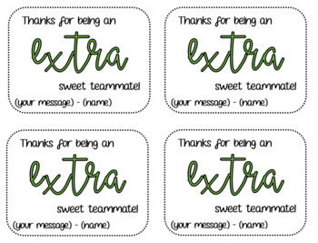 FREE Extra Gum Gift Tag by Lewitt Learners Teachers Pay Teachers